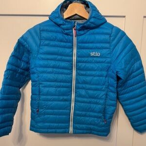 Stio Kids Pinion Down Hooded Jacket - Vibrant Blue